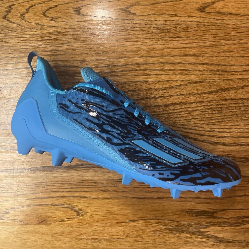 NEW Men's Size 13 14 Adidas Adizero 12.0 Poison Football Cleats Cyan Black
